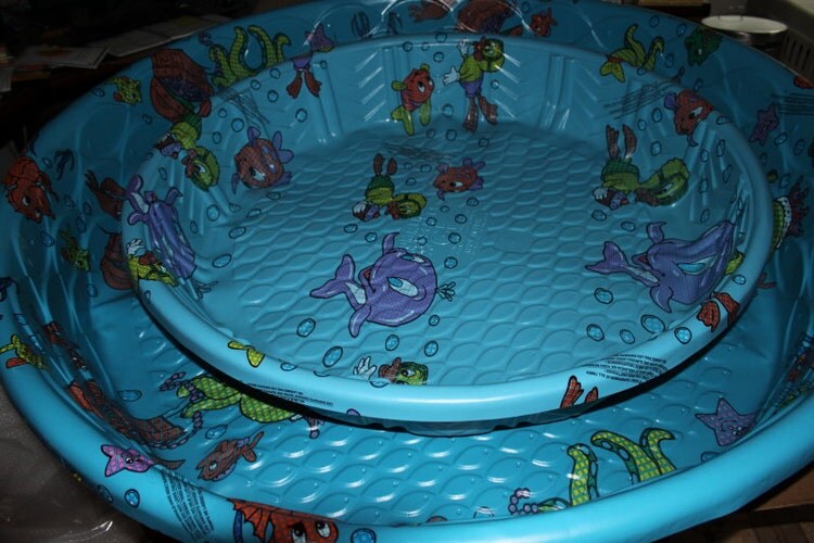 Whelping box cover for medium wading pool Diva by KirstenFulk