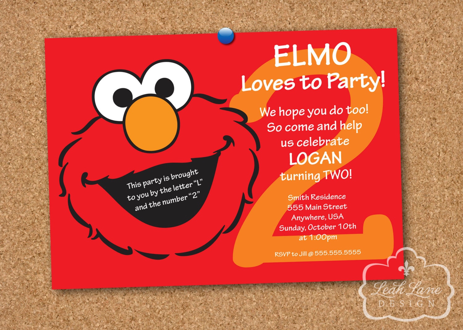 Elmo Birthday Invitations 7