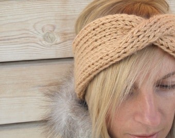 Caramel Knit Headband Turban knit hair band Headbands Winter Ear Warmer Hair Accessories