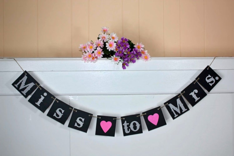 Download Miss to Mrs Banner Mr Mrs Banner Bridal Shower by Bannercellar