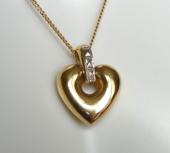 MILOR 14k Yellow Gold Heart Pendant Made in Italy Marked