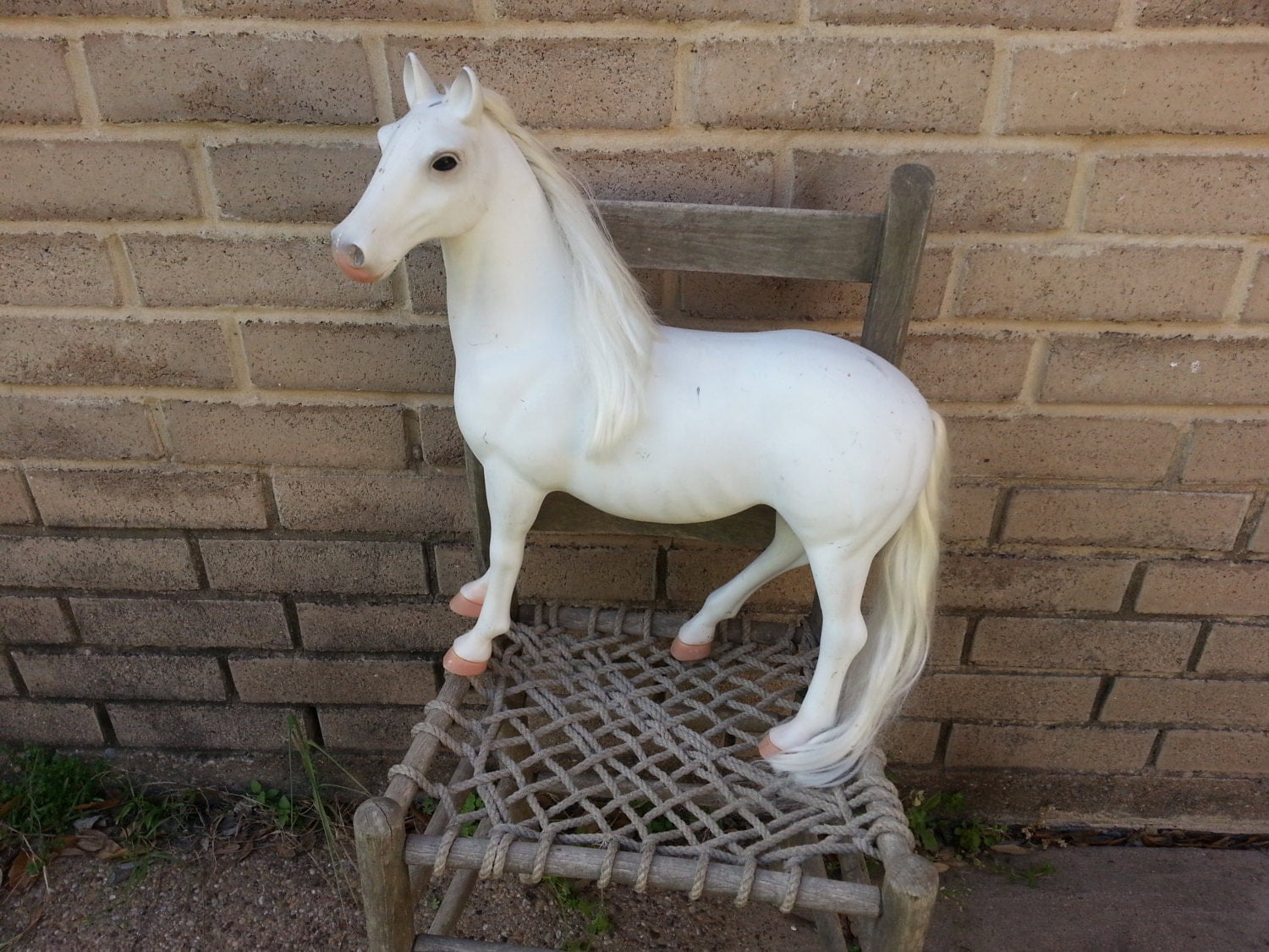 white horse soft toy