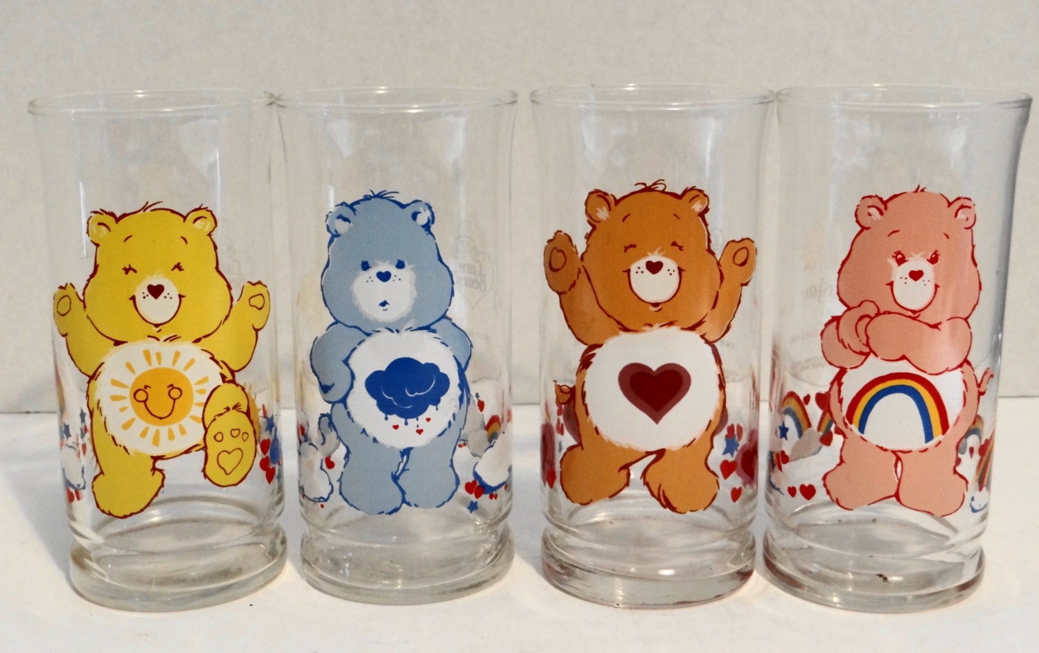 Vintage 1980's Care Bears Glasses Limited Edition