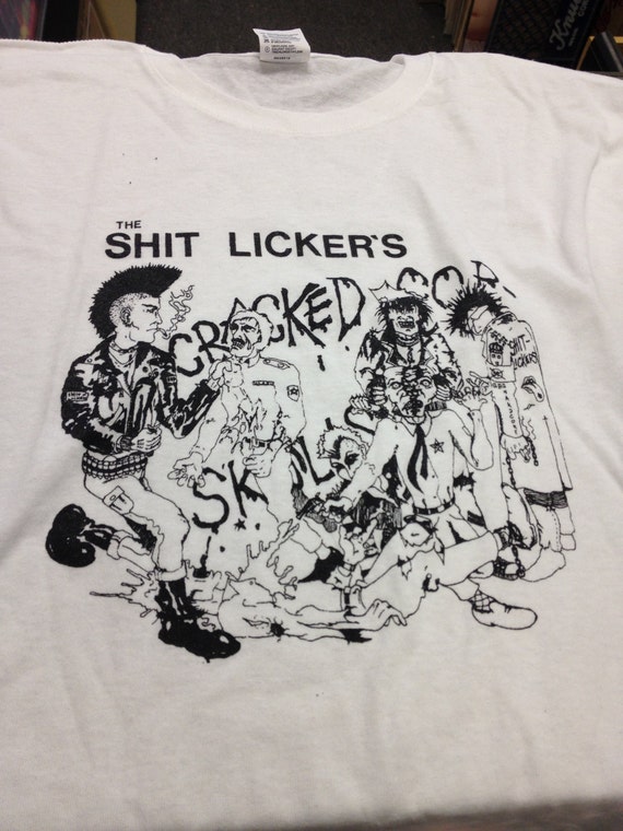 Shit lickers XL shirt rare punk design discharge