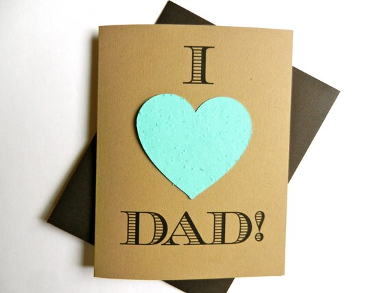 Plantable I Heart Dad Card Father S Day Plantable Card