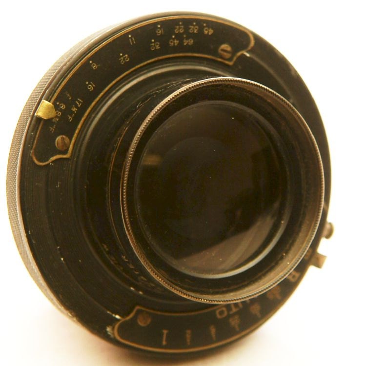 Vintage Brass Lens Wollensak Versar Portrait 5x7 f6 Lens in