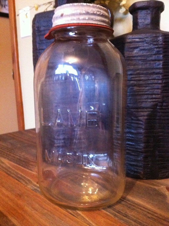 Lamb Mason Jar Half Gallon by CoalCountryGathering on Etsy