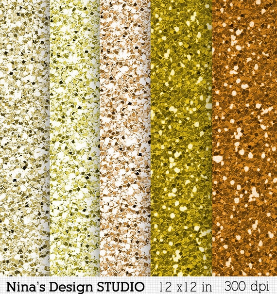 50% SALE INSTANT DOWNLOAD/ Gold shades/ Glitter Digital paper pack for Personal and Commercial use/ Scrapbooking Il_570xn
