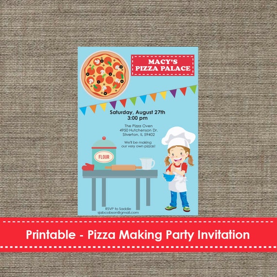 Pizza Making Party Invitation 3