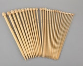 18 sets bamboo knitting needles available in 3 lengths 7.5 inch, 10 inch and 14 inch