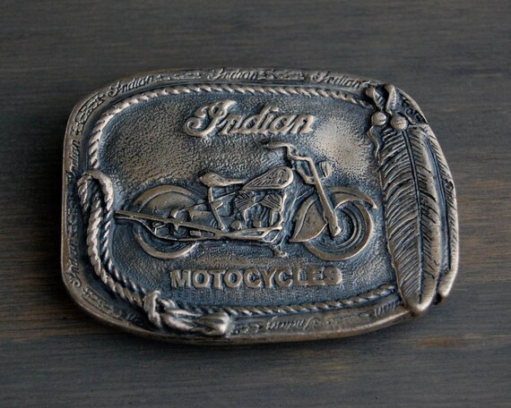 1991 Indian Motorcycles Solid 950 Silver Belt Buckle 