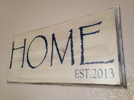 Items Similar To Large Home Established Sign Housewarming Wood Sign   Il 570xN.455756931 998q 