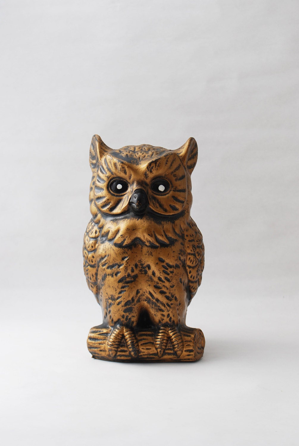 Vintage Owl Coin Bank Owl Piggy Bank Made in Hong Kong Owl