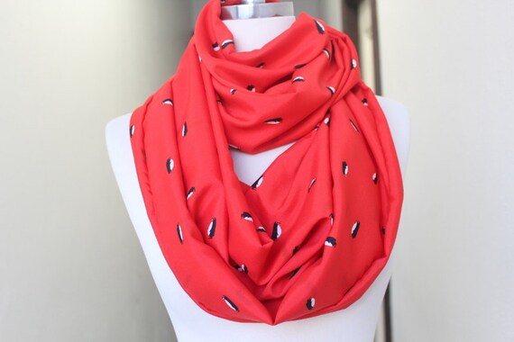 Very cute infinity scarf with penguin print great