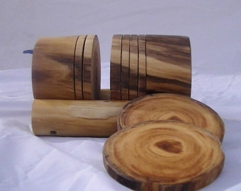 Aspen wood coasters The Colorado Drinkin' Log with bottle opener