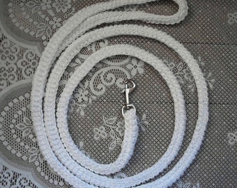Wedding Dog Leash, Ring Bearer Wedding Dog Leash, Small Dog Wedding Leash, Pet Wedding Leash, Four Foot Dog Leash, White Dog Leash, WDL01