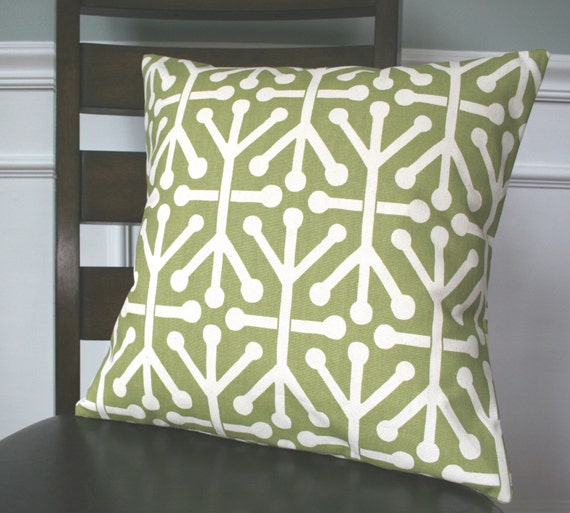 Items similar to Green Geometric Contemporary Pillow Cover Choose Size