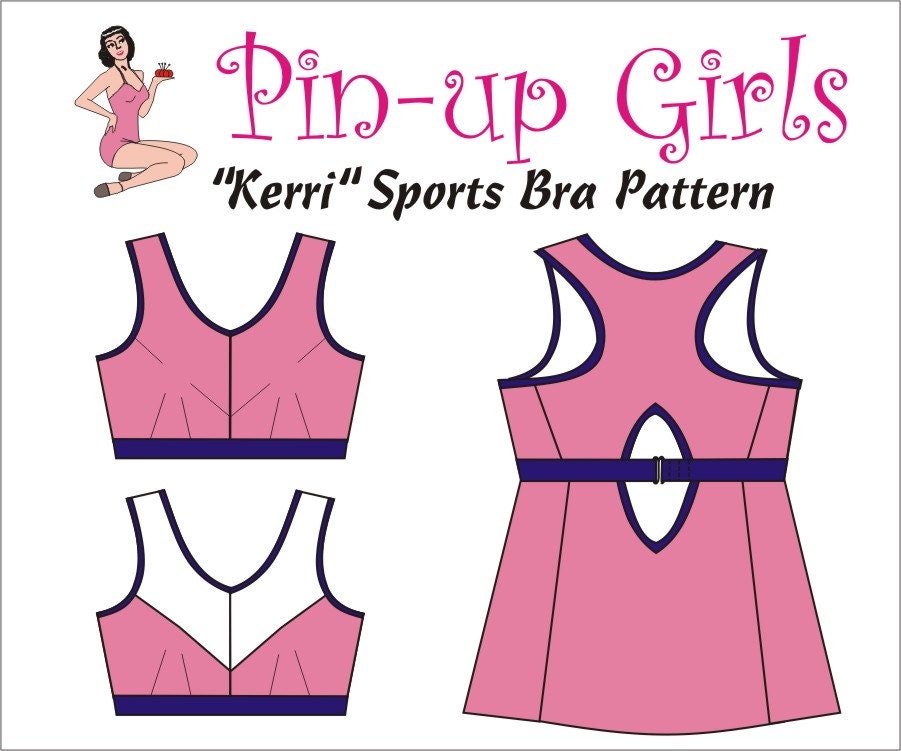 The KERRI Sports bra PATTERN by Pin Up Girls