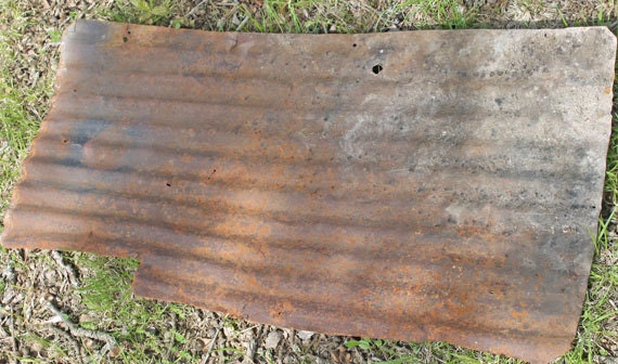 rusted galvanized roofing