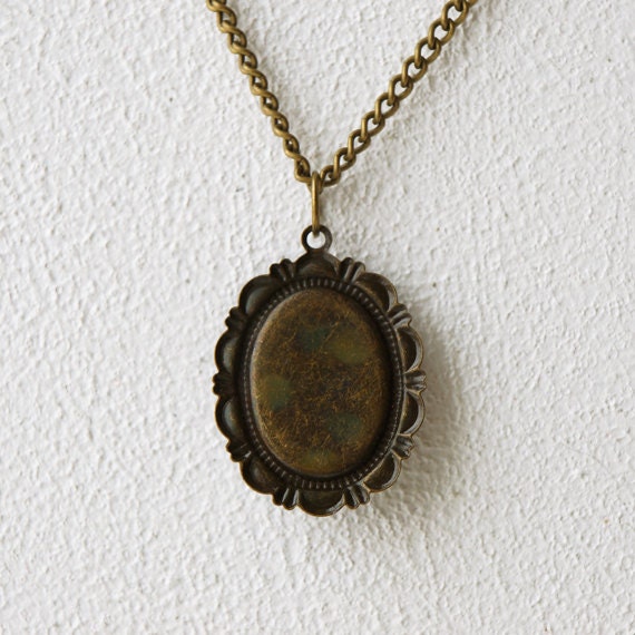 Grumpy antique bronze necklace
