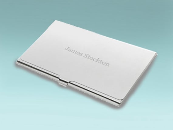 Contemporary Silver Business Card Holder It S Not Just