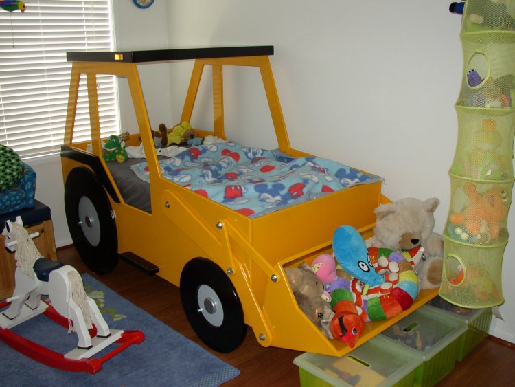 Front End Loader Twin Size Bed Woodworking Plan by Plans4Wood