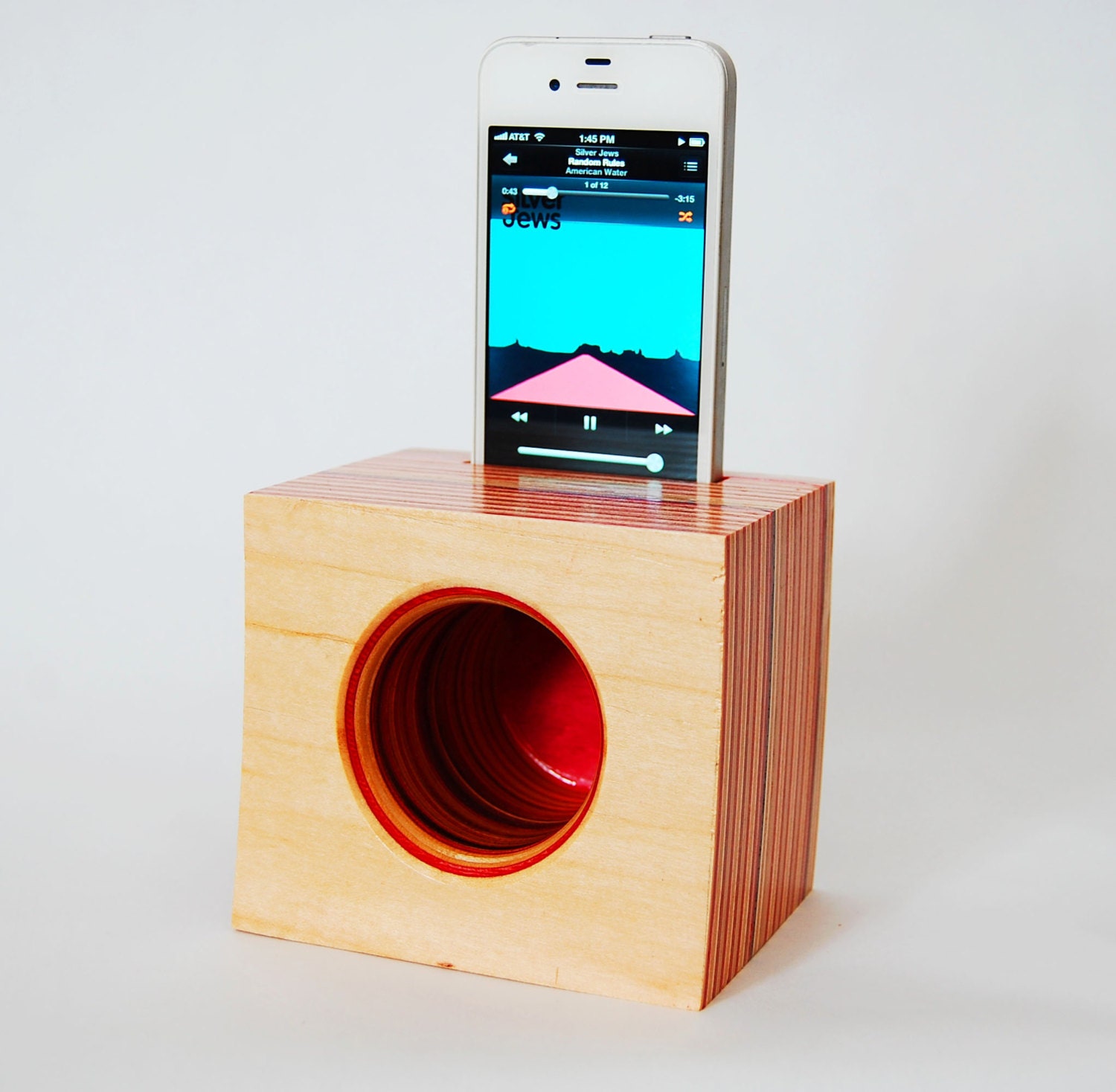 Iphone Speaker/Amplifier made from Reclaimed Skateboards