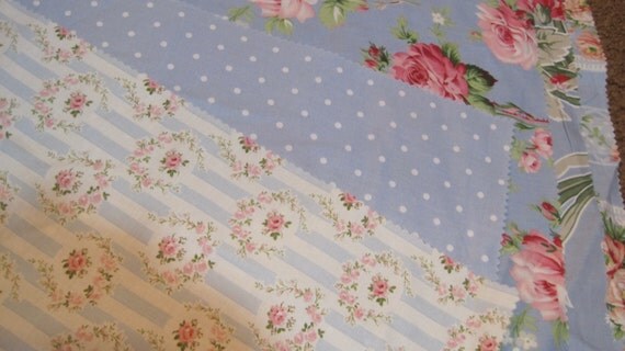 quilt fabric scraps destash shabby chic in blues and dots quilt fabric scraps destash shabby chic in blues and dots