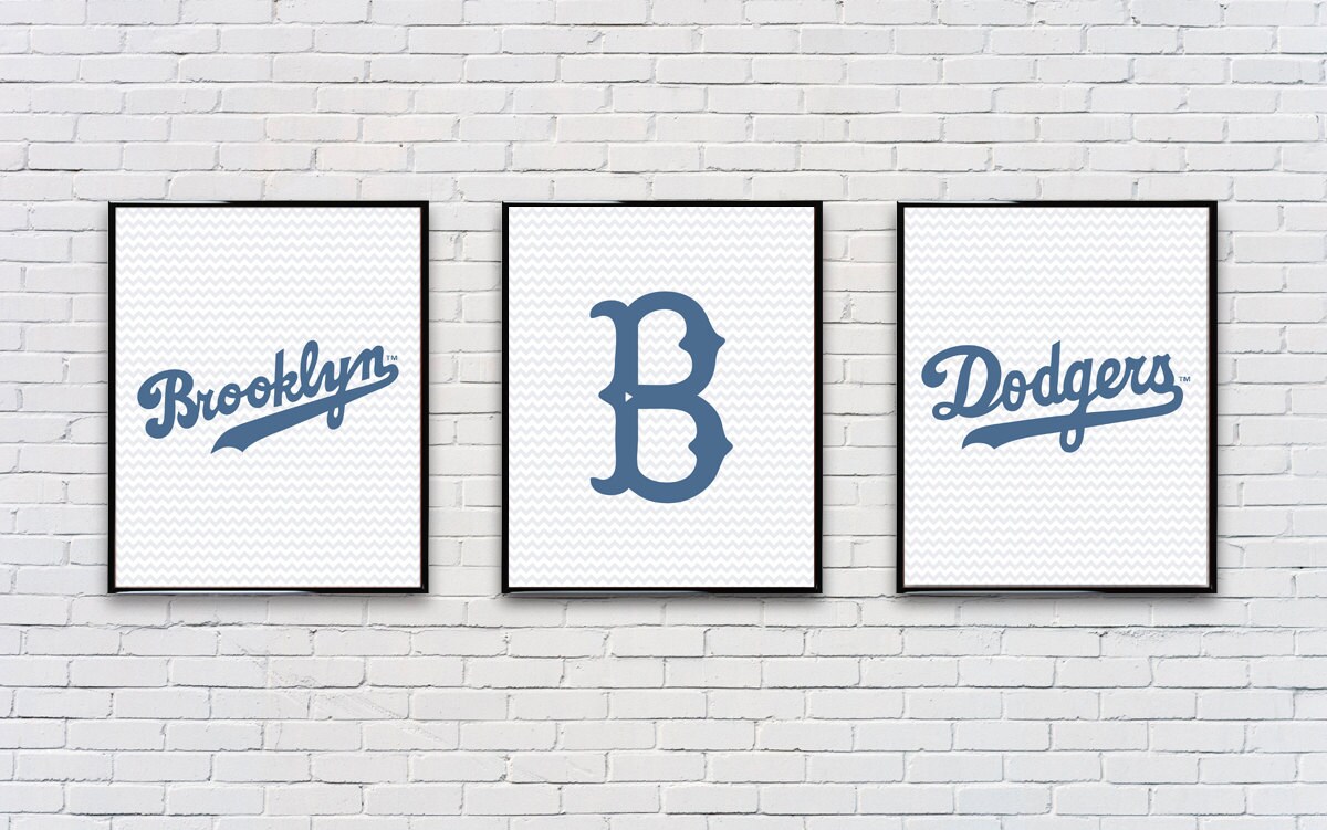 Digital Download Set of 3 Old Brooklyn Dodgers Poster Set