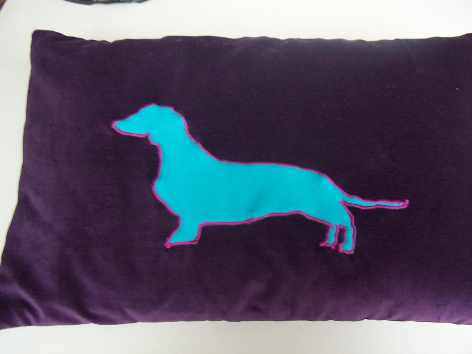 dachshund shaped pillow