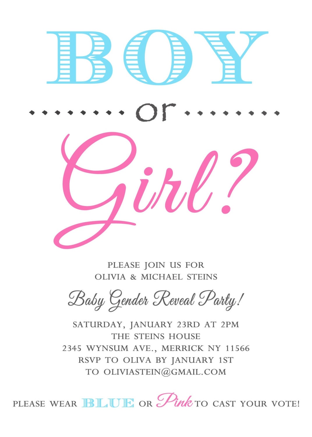 Gender Reveal Invitation 5670