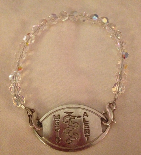 On Sale!! Medical Alert crystal bracelets - very strong and very ...