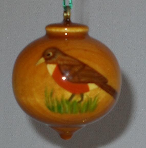 vivid arts robin ornaments