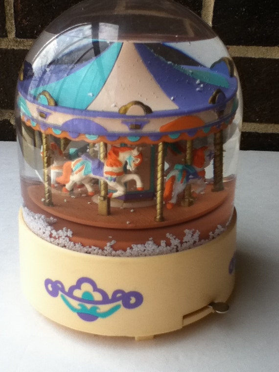 Willitts design Carousel/Merry Go Round Snow Globe Music Box