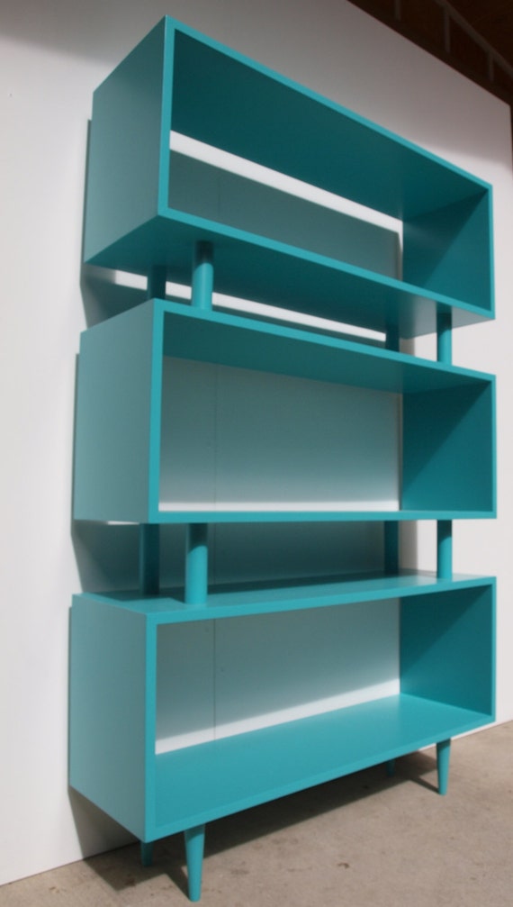 Image Gallery teal bookcase