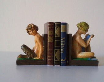 12th Scale dolls house book ends - Fawn and Girl