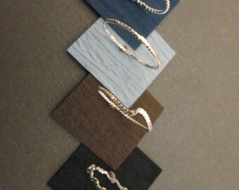 Sterling Silver Stacking Rings, Beaded & Twisted, 7.00 Each Ring