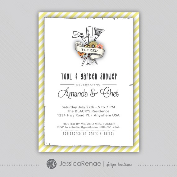 Tool And Garden Shower Invitations 3