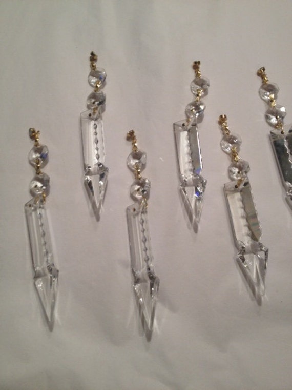 6 Chandelier Crystals / 5 Inch Cut by BeautifulExtras
