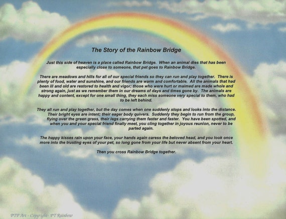 The Story of the Rainbow Bridge Poem Pet by PendantsPlusbyK