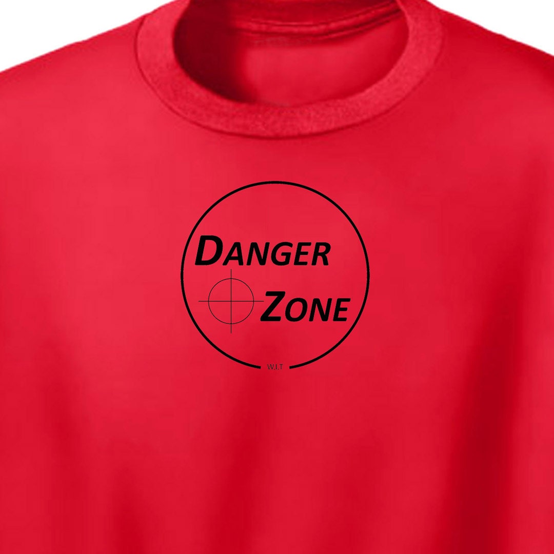 Danger Zone Mens TShirt T Shirt Unisex Clothing Red Funny
