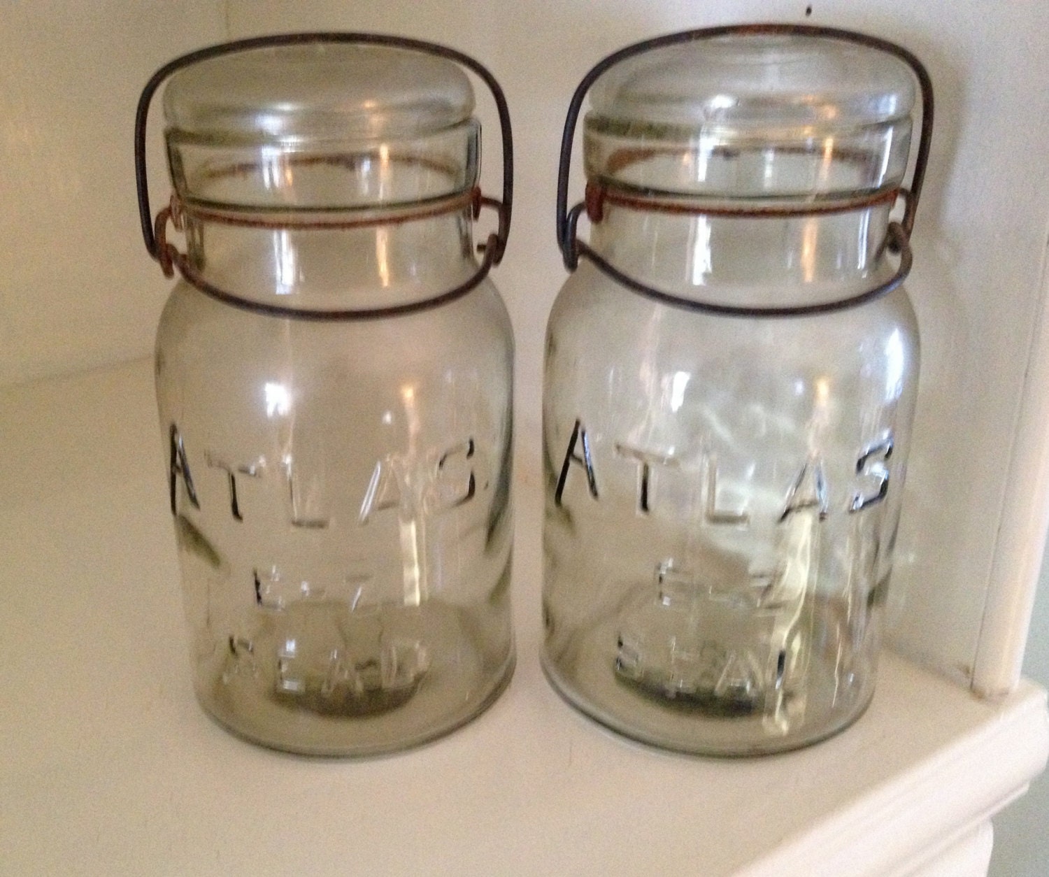 Vintage Atlas Mason Jars EZ Seal Canning Jars