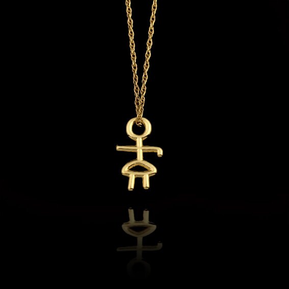 Personalized Girl Charm Necklace in 24k Gold Plating and Gold