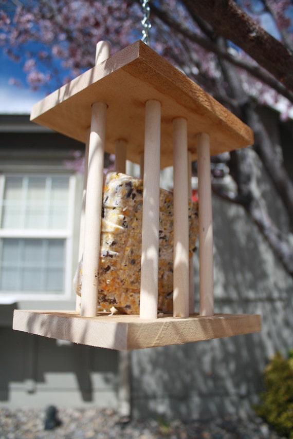 Spring Time Suet Bird Feeder made from Cedar Wood