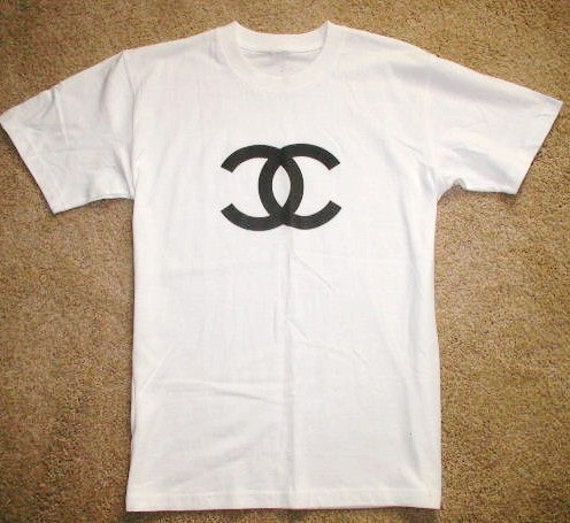 Chanel CC logo new tee shirt by VuittonLV on Etsy