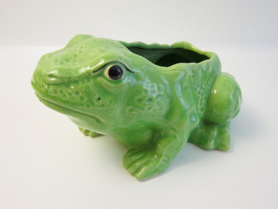 Vintage Frog Planter Japanese Art Pottery Japan By Foxlanevintage 8288