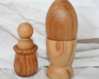 Egg with Cup and Peg with Cup - Montessori Inspired Toys