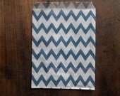 Treat Bags 25 Navy Blue Chevron Paper Favor Bags-Kids Gift Bags-Bridal Gift Bags valentine treat bags Medium Party Treat Bags Bulk Il_170x135