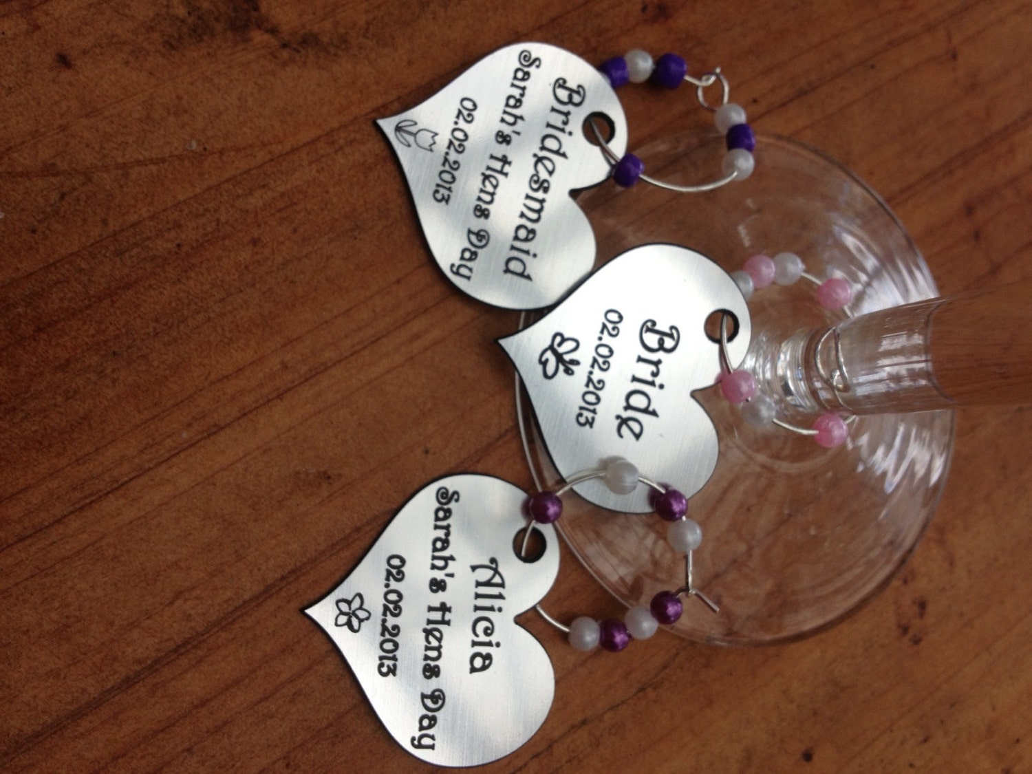 Wine Glass Charms wedding birthdays hens showers christmas