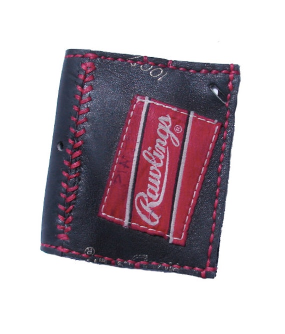 baseball glove leather checkbook wallet